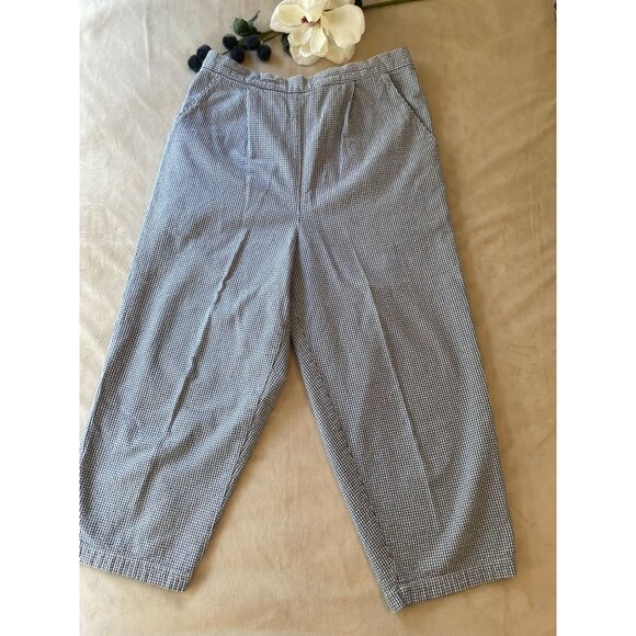 Vintage Capacity Gingham Embroidered Shirt & Pants Set S Grandmacore Cottagecore - Picture 9 of 16